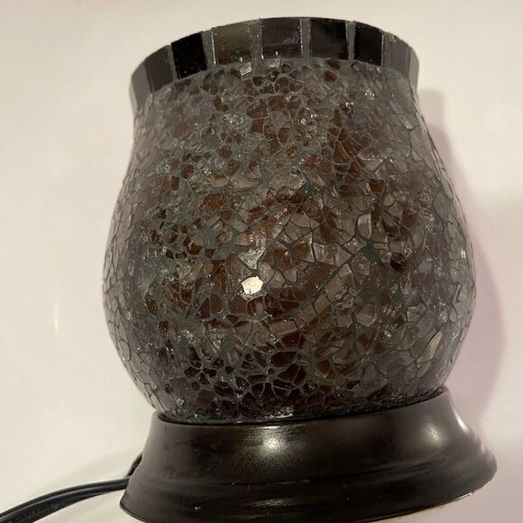PARTYLITE Electric Scent Glow Warmer Amaretto Swirl mosaic glass design NIB - Picture 8 of 10